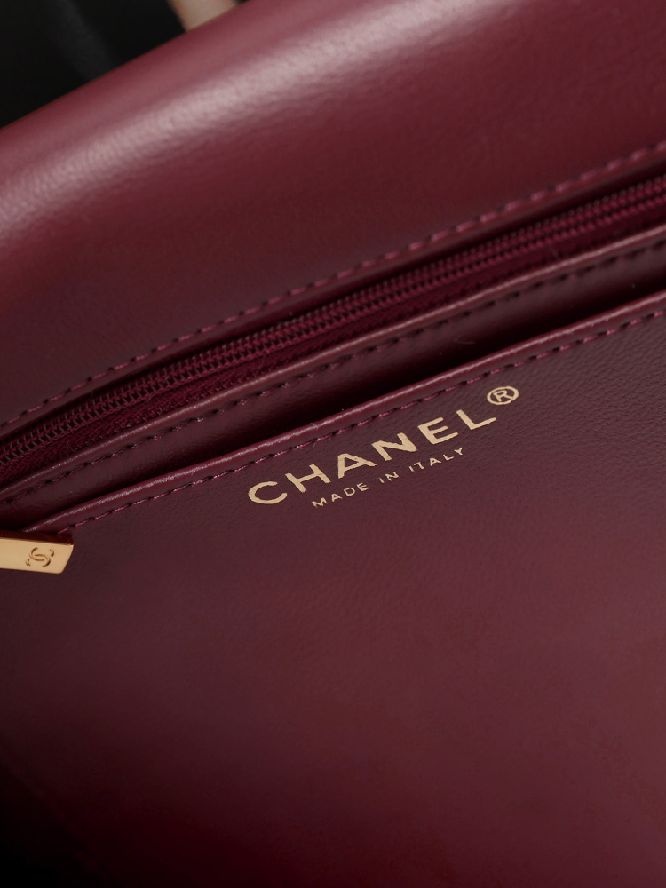 Chanel 26A Classic Flap Bag, Printed Shearling Lambskin & Gold-Tone Metal A01116 (Beige & Black Dots)
