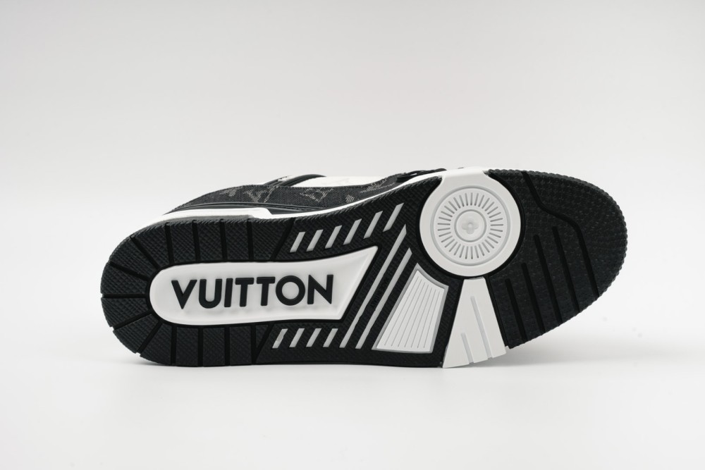 LV Trainer Sneaker Sports Shoes Basketball Shoes-Denim Black