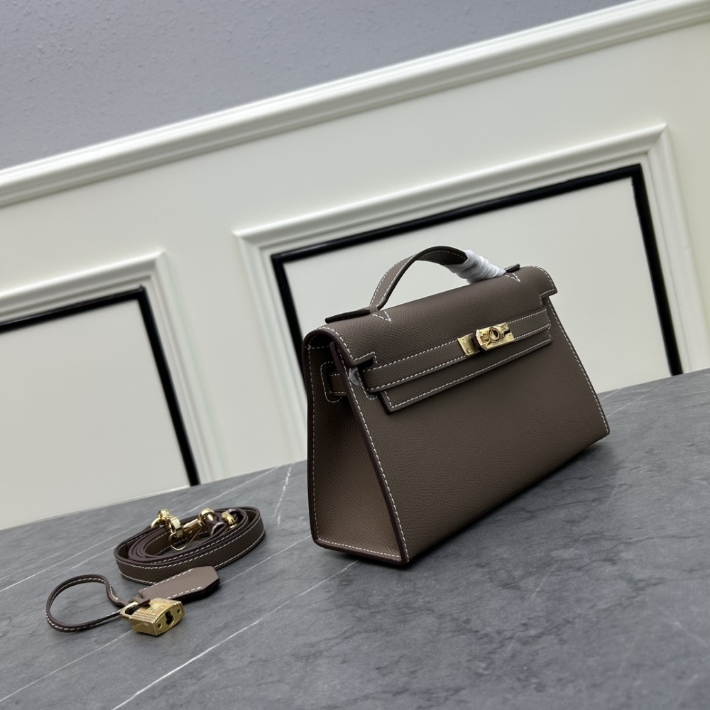 Hermès Kelly II Sellier mini bag Brown Black White