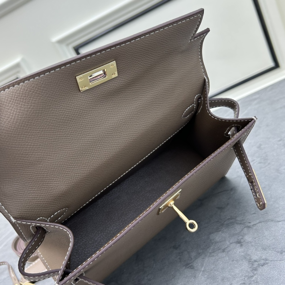 Hermès Kelly II Sellier mini bag Brown Black White