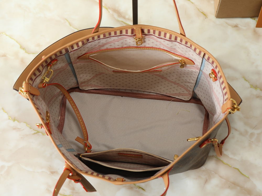 LV Neverfull Inside Out Tote Bag M28538 M28537 M40995 M40990