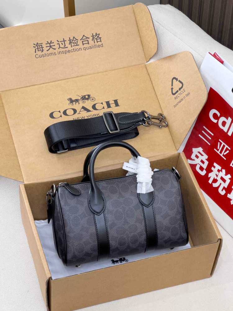 COACH Compass 25 Barrel Bag In Signature Canvas CCF49