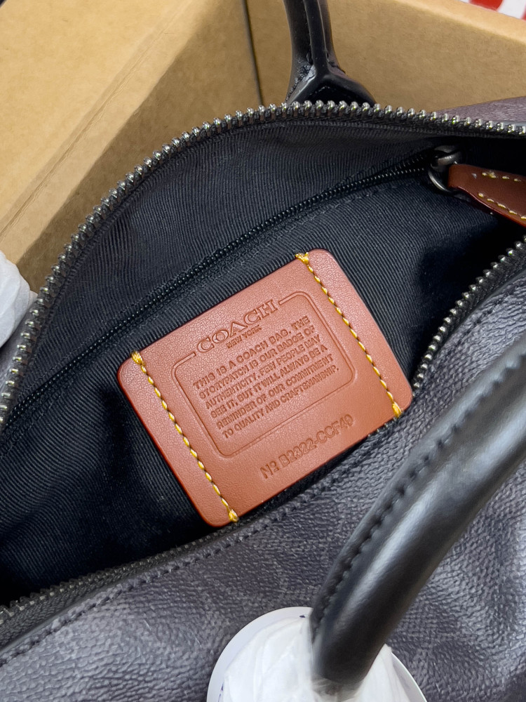 COACH Compass 25 Barrel Bag In Signature Canvas CCF49