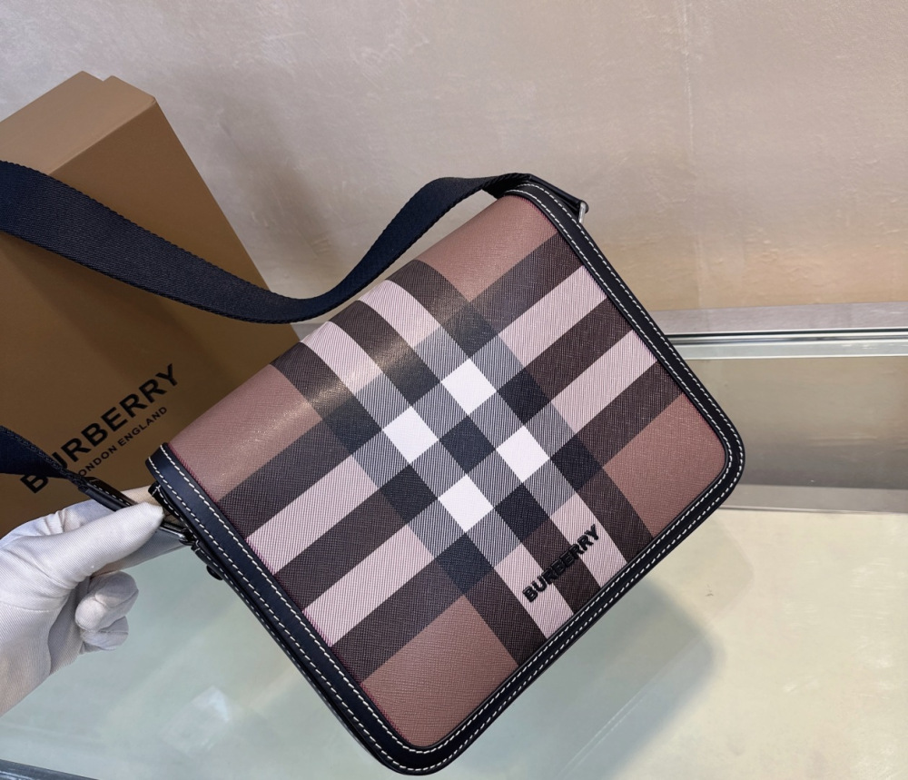 Unisex Vintage Check Muswell Crossbody Bag, Wide Adjustable Strap Messenger Camera Bag For Men Women Daily Commute