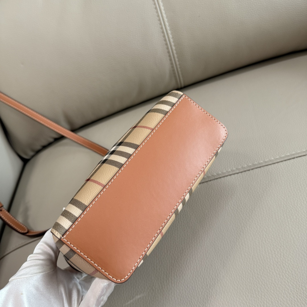 Mini Vintage Check Vanity Box Bag, Leather Trim Mini Crossbody Handbag with Adjustable Shoulder Strap, British Luxury Women Daily Top Handle Purse