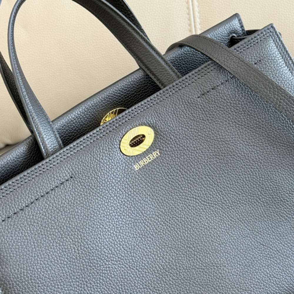 Small Cotswolds Leather Tote Bag, Vintage Check Side Panel Handbag with Detachable Crossbody Strap, Women Office Commuter Top Handle Bag