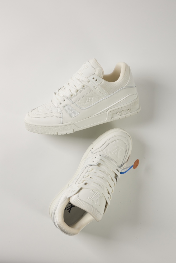 LV Trainer  Monogram Denim Low Top Sneakers For Men Women Luxury Fashion Skate Shoes