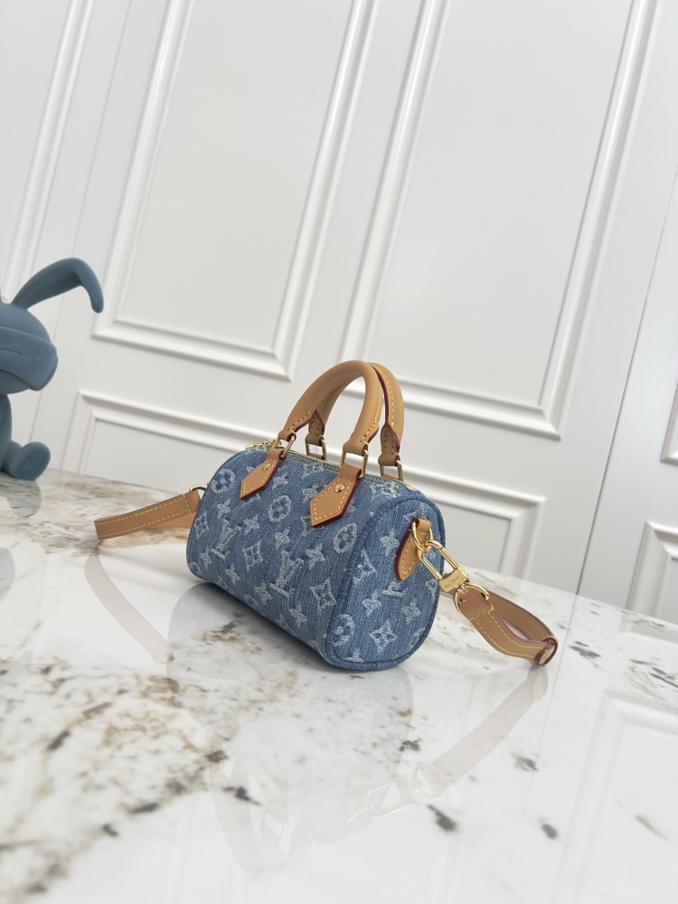 Louis Vuitton Nano Speedy Monogram Denim Handbag M27603 / M11212