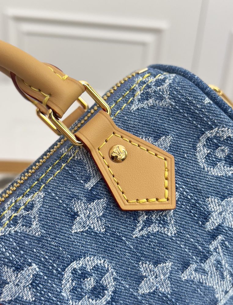 Louis Vuitton Nano Speedy Monogram Denim Handbag M27603 / M11212