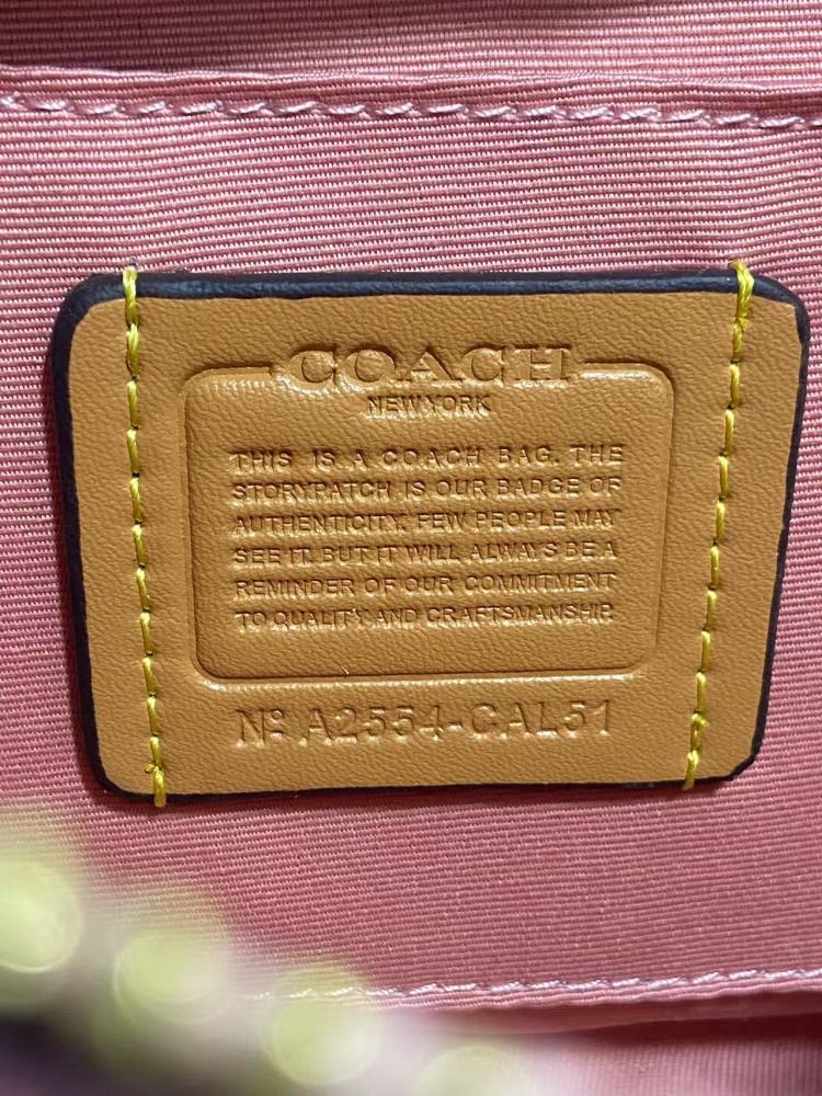 Coach Teri Shoulder Bag CAL51 Signature Canvas Powder Pink Women 2-Way Crossbody Hobo Bag