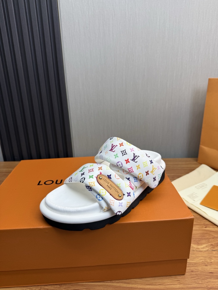 LV Couples' Slippers Pool Pillow Comfort‌ Denim Slippers