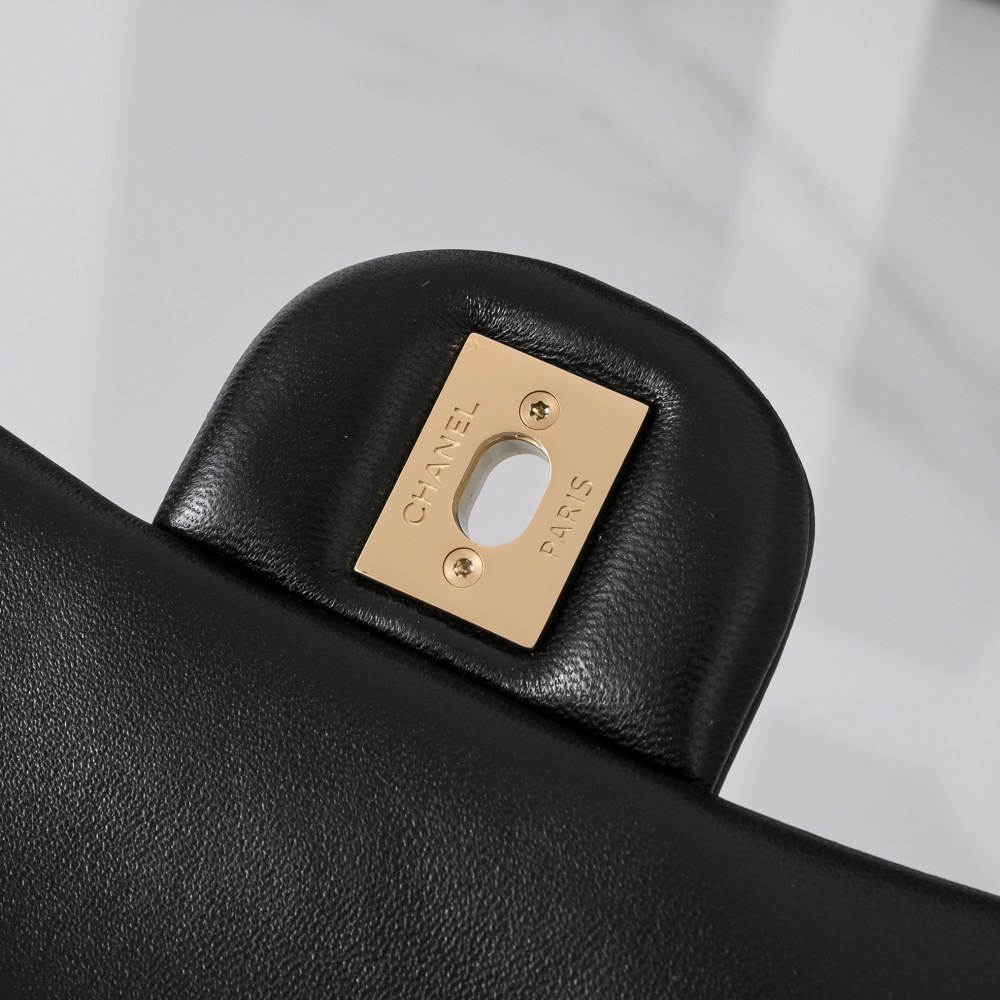 Chanel Mini Square Classic Flap Lambskin Crossbody Bag
