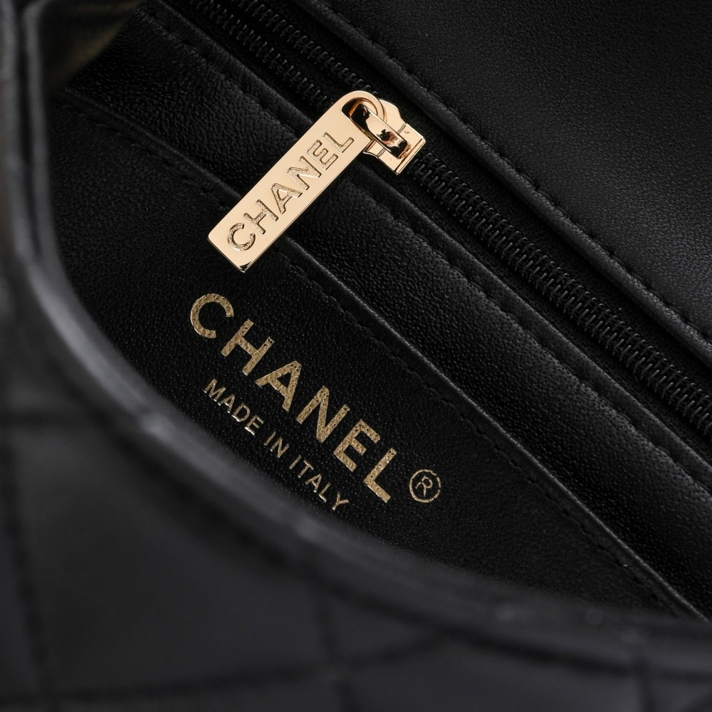 Chanel Mini Square Classic Flap Lambskin Crossbody Bag