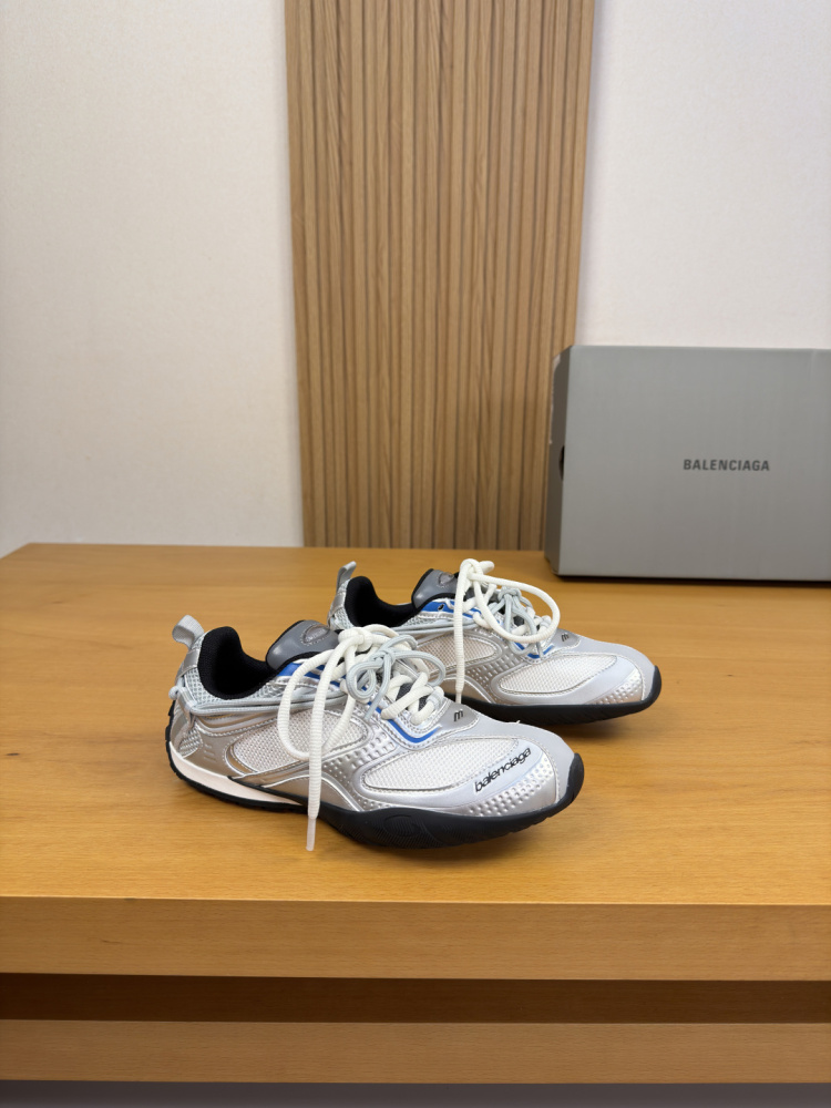 Balenciaga Radar Gradient Lines Sneakers Purple Pink Mesh Panel Running Shoes Luxury Designer Low Top Casual Sneakers for Daily Street Style