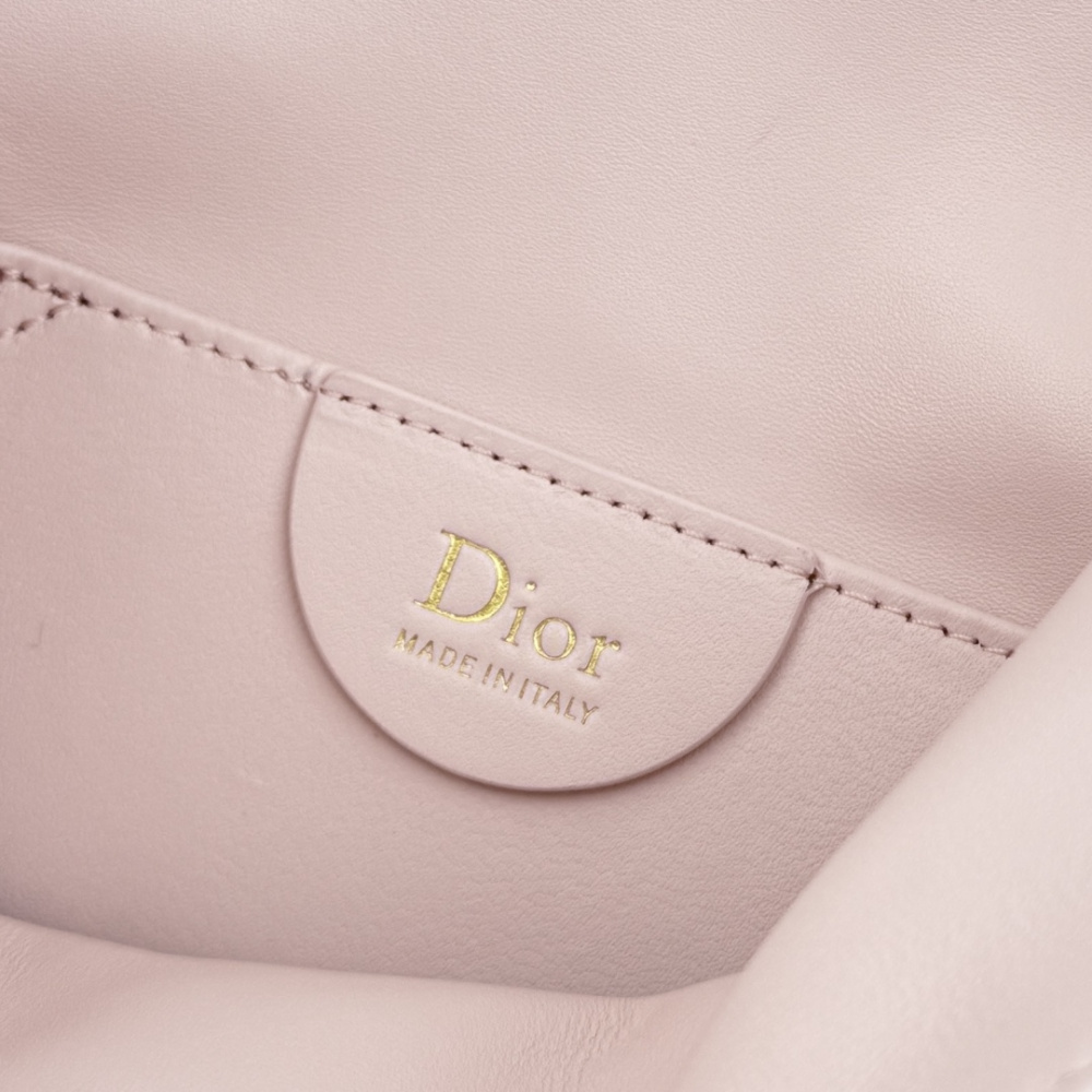 Dior Mini Toujours Hobo Bag, Cannage Quilted Lambskin Women Handbag with Detachable Chain Strap