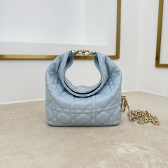 Ice Blue Cannage Lambskin