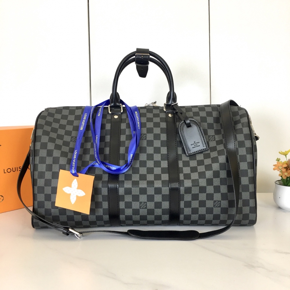 LV Keepall Bandoulière Damier Graphite M41416