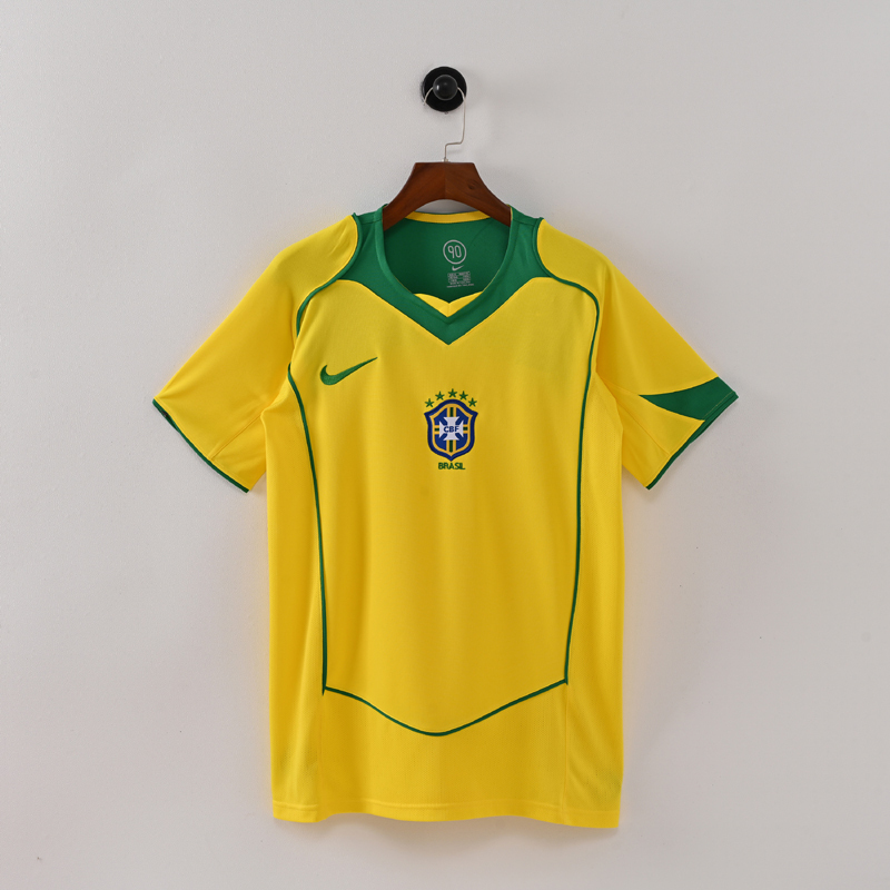 2004 brazil home soccer jerseys