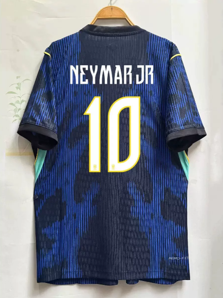 2026 Brazil away jersey, No. 10 for Neymar, No. 7 for Vinicius, adult football jersey with custom numbering.