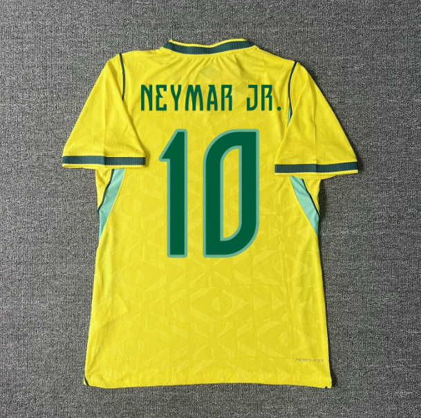 2026 Brazil home jersey, No. 10 for Neymar, No. 7 for Vinicius, adult football jersey with custom numbering.