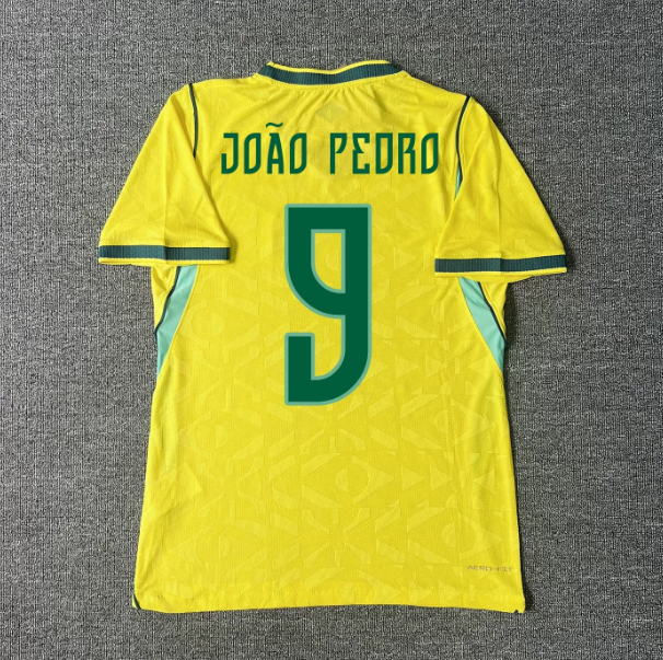 2026 Brazil home jersey, No. 10 for Neymar, No. 7 for Vinicius, adult football jersey with custom numbering.