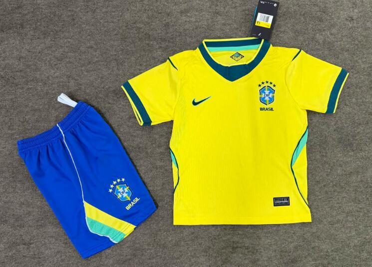 Brazil national football team jersey, 2026 World Cup, Neymar, Ronaldinho, children's jersey set.