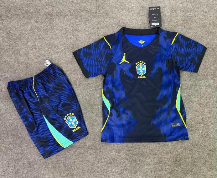 Brazil away kit for Kids, number 10, 2026 World Cup football T-shirt, Brazil national team sports T-shirt.
