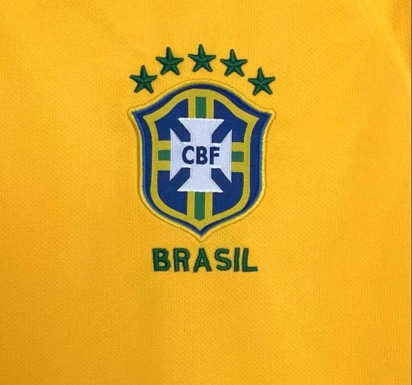 2018 Brazil Home Jersey - Yellow No. 10 Neymar, No. 20 Firmino - High-end Fabric Short-Sleeve Jersey with Printed Numbers