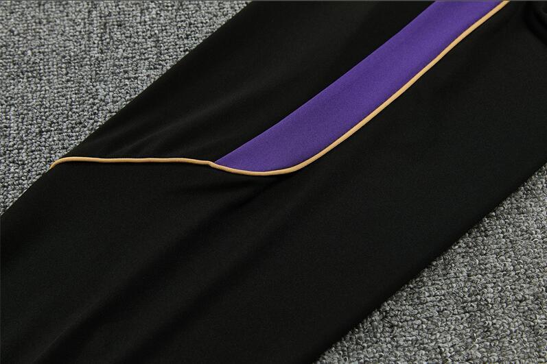 2627 Barcelona Purple Half-Length Long-Sleeve Football Training Suit Set Men's Barça Custom Jersey Sports