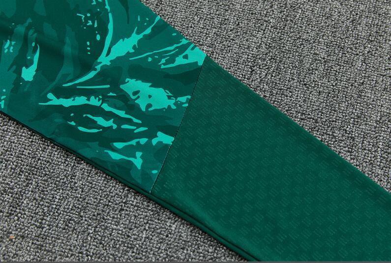 Real Madrid camouflage green long-sleeved football training jersey men's 2627 field warm-up fitness trousers sports team uniform