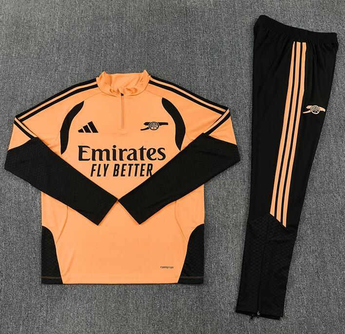 2627 Arsenal Orange Football Kit Professional Match Training Long-Sleeve Football Kit Set