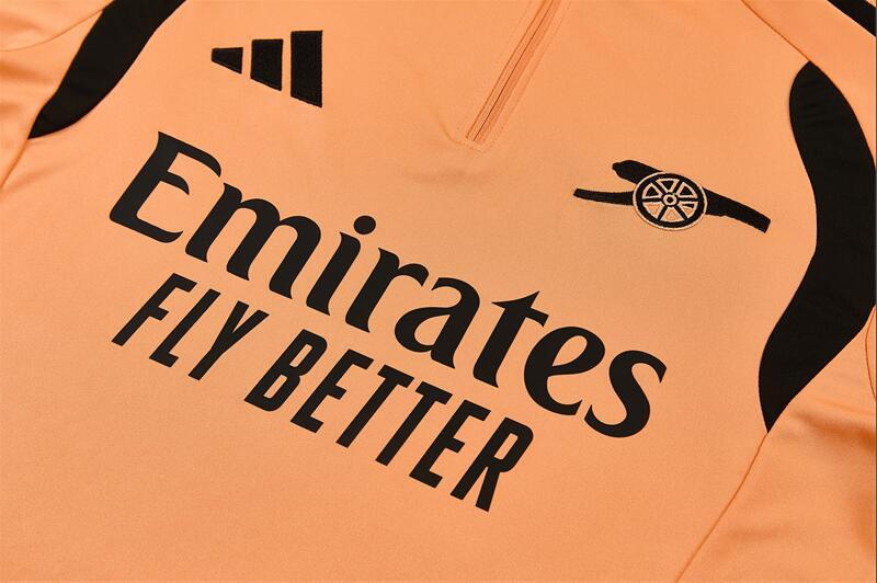2627 Arsenal Orange Football Kit Professional Match Training Long-Sleeve Football Kit Set