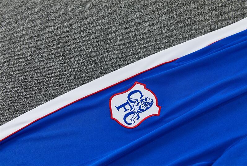 2627 Chelsea White Half-Drape Adult Long-Sleeve Soccer Training Suit Set Children's Printed Custom Jersey