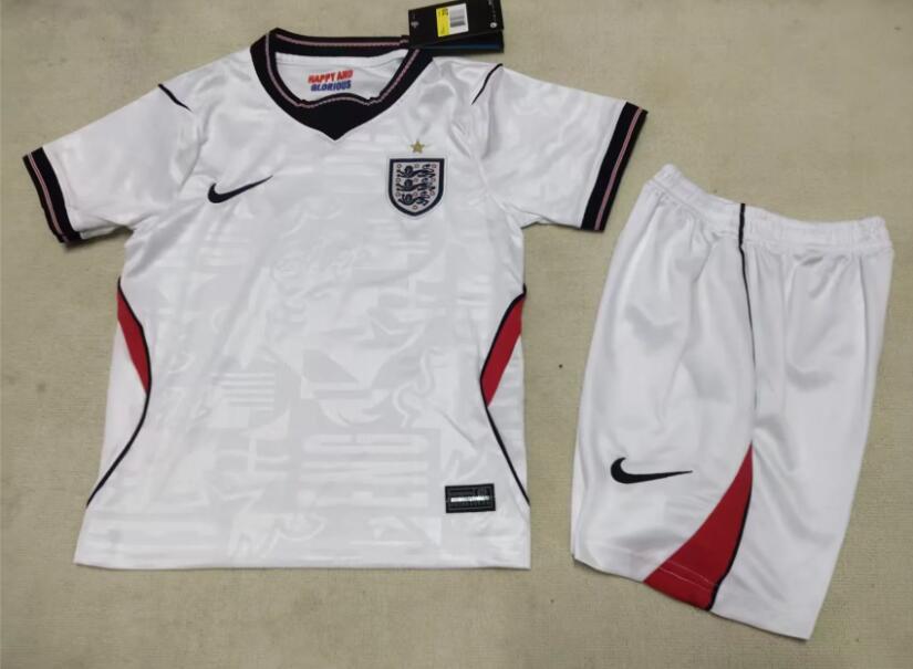 England 2627 Kane Home Stadium Children's Football Kit Set Short-Sleeve Match Training Team Jersey Customized Bellingham Jersey