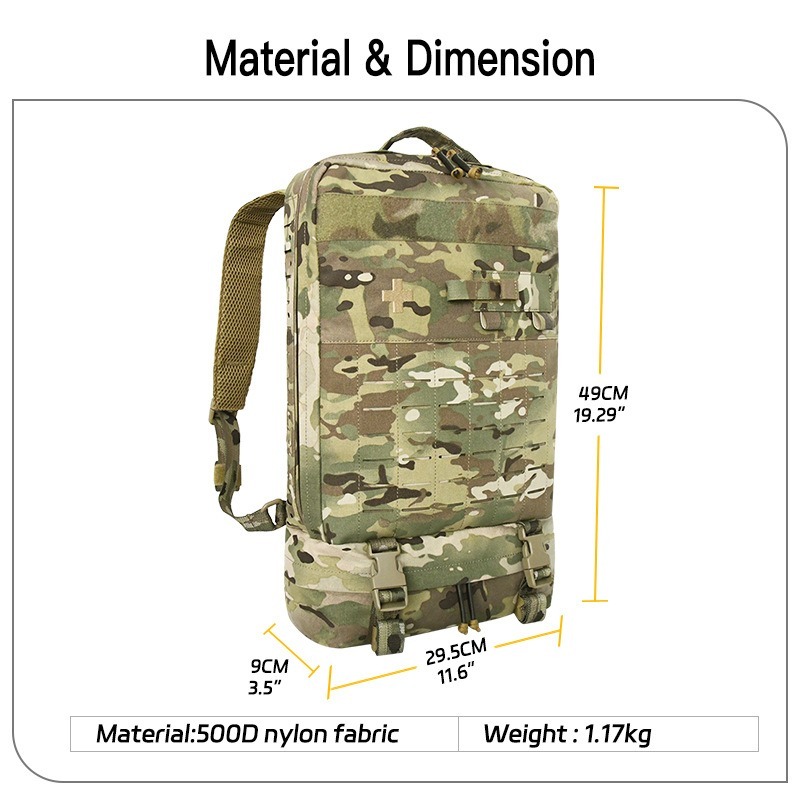 500D Nylon Tactical Backpack Mollle Camouflage First Aid Kit with Ribbon Buckle Connection Tactical vest customized version,Elapid Tactical,500D Nylon Mollle Camouflage First Aid Kit with Ribbon Buckle Connection Tactical vest