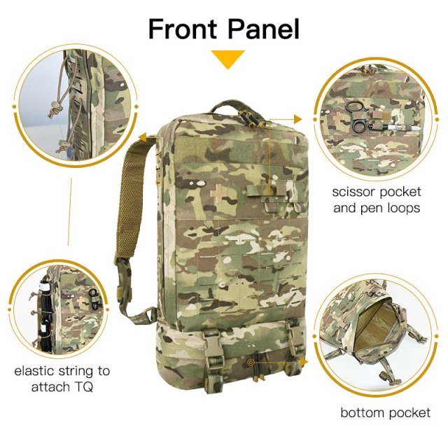 500D Nylon Tactical Backpack Mollle Camouflage First Aid Kit with Ribbon Buckle Connection Tactical vest customized version,Elapid Tactical,500D Nylon Mollle Camouflage First Aid Kit with Ribbon Buckle Connection Tactical vest