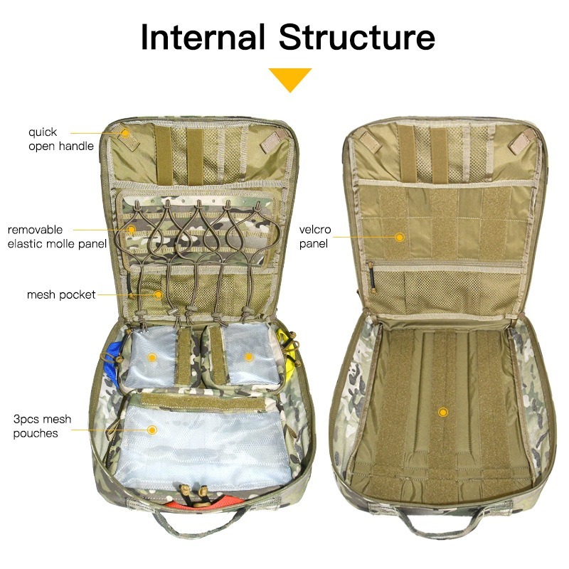 500D Nylon Tactical Backpack Mollle Camouflage First Aid Kit with Ribbon Buckle Connection Tactical vest customized version,Elapid Tactical,500D Nylon Mollle Camouflage First Aid Kit with Ribbon Buckle Connection Tactical vest