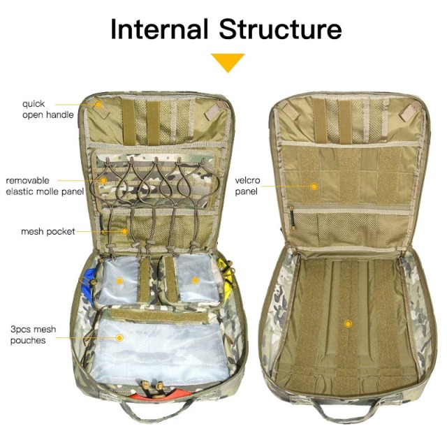 500D Nylon Tactical Backpack Mollle Camouflage First Aid Kit with Ribbon Buckle Connection Tactical vest customized version,Elapid Tactical,500D Nylon Mollle Camouflage First Aid Kit with Ribbon Buckle Connection Tactical vest