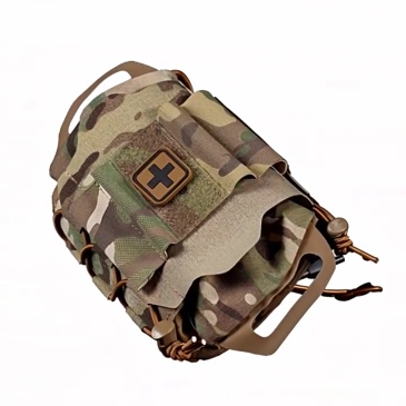 Tactical Medical First Aid Bag Compact Trauma Pouch Camo Style for Hunting Vest Plate Carrier Waist Belt Gear,Elapid Tactical,Compact Trauma Pouch Camo Style  Tactical Medical First Aid Bag for Hunting Vest Plate Carrier Waist Belt Gear