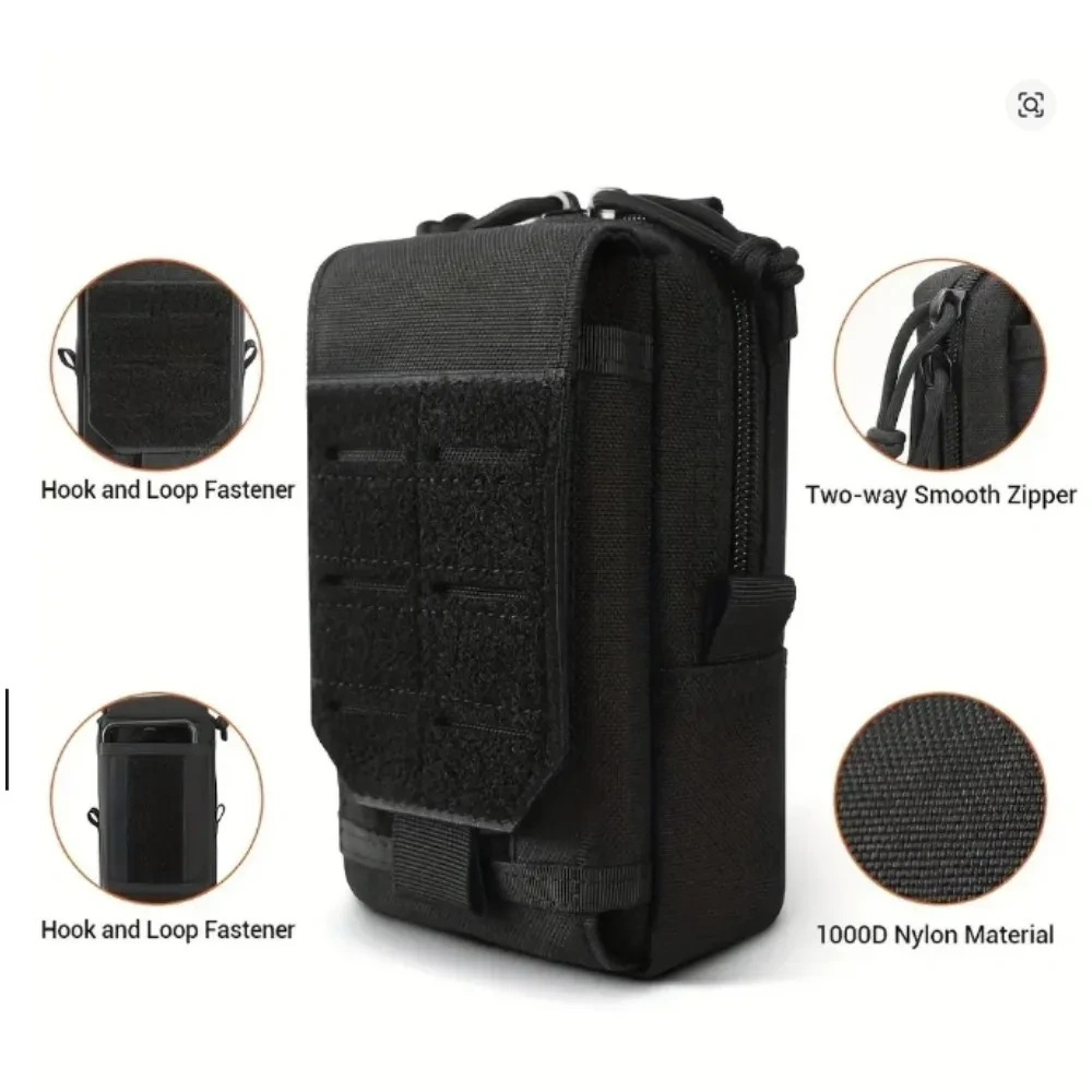 EDC Pouch Scratch Resistant Nylon Mobile Phone Bag Small Tool Bag Tactical Waist Pack For Trekking Biking,Elapid Tactical,Edc Belt Pouch Scratch Resistant Nylon Mobile Phone Bag Small Tool Bag Tactical Tactical Waist Pack For Trekking Biking