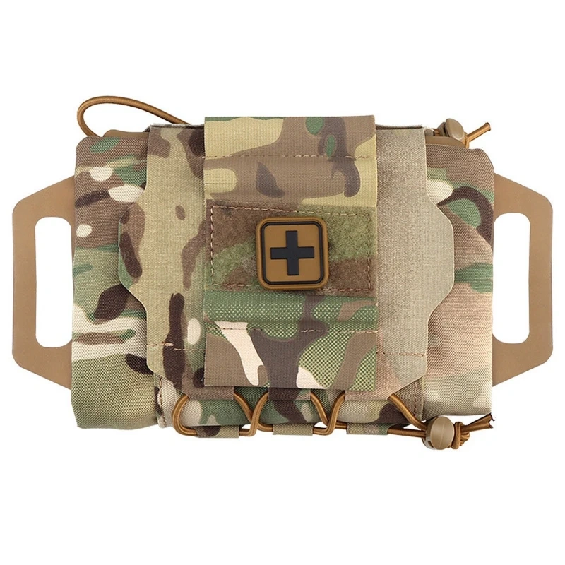 Tactical Medical First Aid Bag Compact Trauma Pouch Camo Style for Hunting Vest Plate Carrier Waist Belt Gear,Elapid Tactical,Compact Trauma Pouch Camo Style  Tactical Medical First Aid Bag for Hunting Vest Plate Carrier Waist Belt Gear