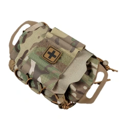 Tactical Medical First Aid Bag Compact Trauma Pouch Camo Style for Hunting Vest Plate Carrier Waist Belt Gear,Elapid Tactical,Compact Trauma Pouch Camo Style  Tactical Medical First Aid Bag for Hunting Vest Plate Carrier Waist Belt Gear