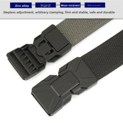 3.5cm Magnetic Buckle Elastic Tactical Belt Outdoor Hunting Mountaineering Multi functional Nylon Canvas Woven Pants Belt