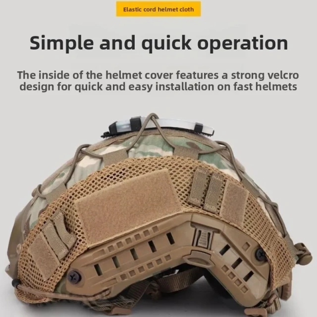 Tactical Helmet Cover Cloth Camo Headwear for Ops-Core Fast Helmets Airsoft Paintball Military Helmet with Elastic Cord