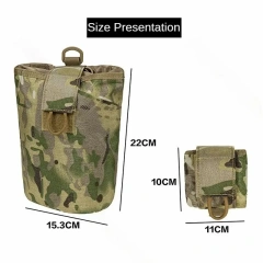 Small Waist Bag Folding Molle Tactical Magazine Dump Drop Pouch Hunting Airsoft Ammo EDC Tool Bag Foldable Utility Recovery