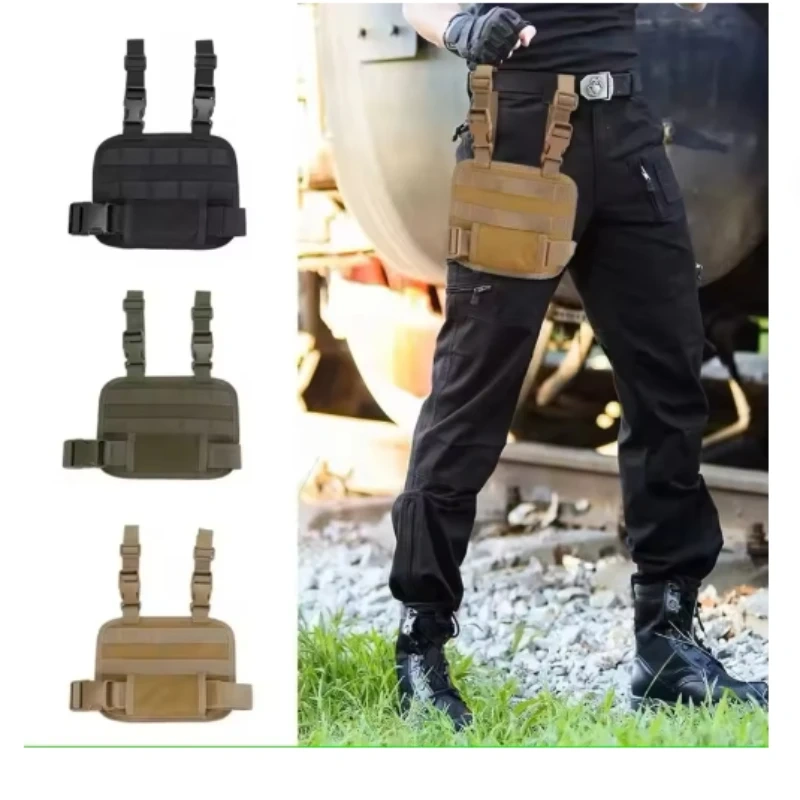 Tactical Drop Leg Platform Molle Adjustable Thigh Leg Panel Hanging Board Portable Cartridge Clip Pouch Leggings Pannier