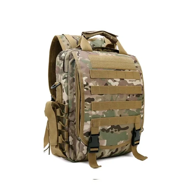 Outdoor hunting tactical backpack, men's travel large-capacity canvas backpack, hiking and camping camouflage backpack
