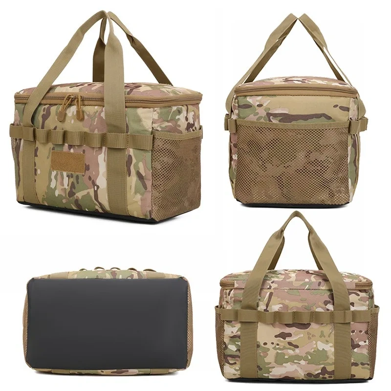 Huoniuniu Outdoor Camping Storage Bag Large Capacity Camouflage Handbag Tear Resistant Tactical Bag for Hiking Hunting Travel