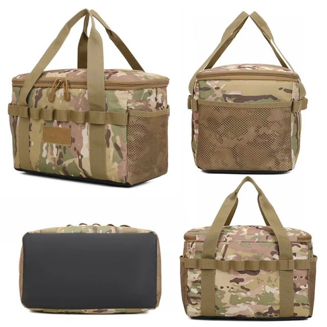 Huoniuniu Outdoor Camping Storage Bag Large Capacity Camouflage Handbag Tear Resistant Tactical Bag for Hiking Hunting Travel