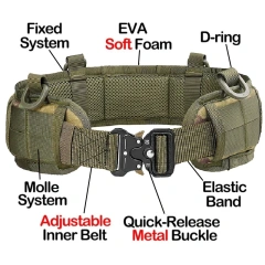 Outdoor Molle tactical waistband multifunctional buckle patrol waistband tactical duty waistband hunting nylon tactical belt
